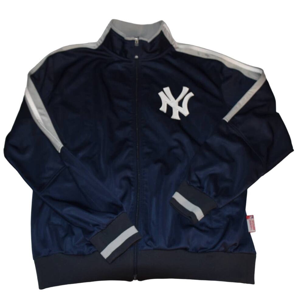 Authentic Majestic Yankees Zip Up Track Jacket, Men's Large, LN